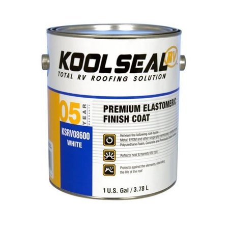 KOOL SEAL Kool Seal GEOKSRV08600-16 1 gal Premium Elastomeric RV Roof Finish Coating GEOKSRV08600-16